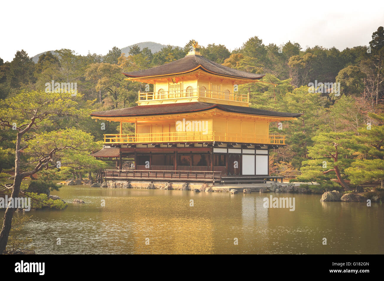 Temple Kinkakuji à Kyoto, Japon Banque D'Images