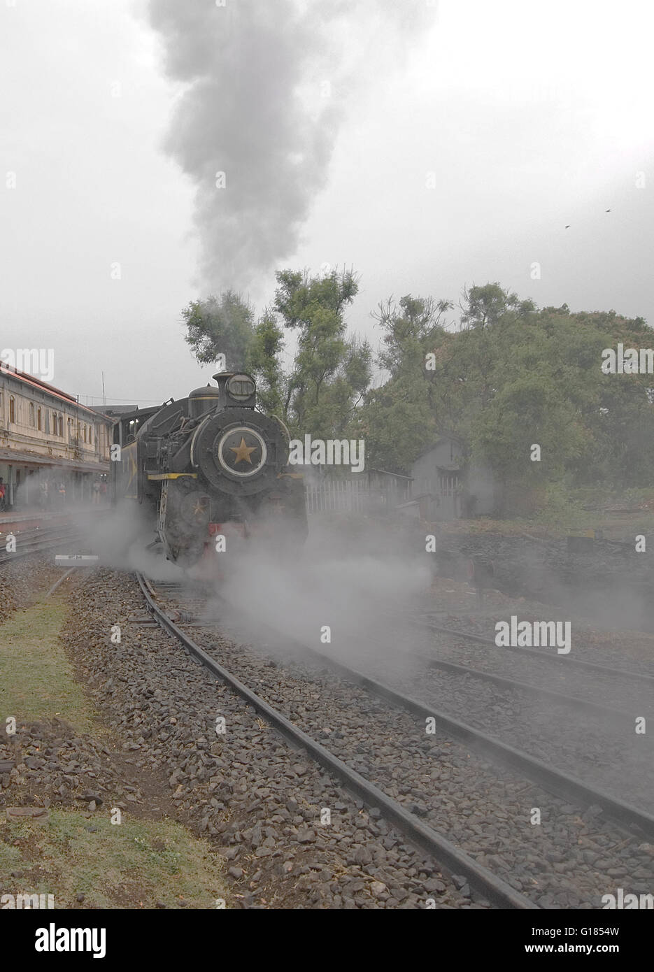 Nilgiri Mountain Railway, un UNESCO World Heritage Railway, Nilgiris, Tamil Nadu Banque D'Images