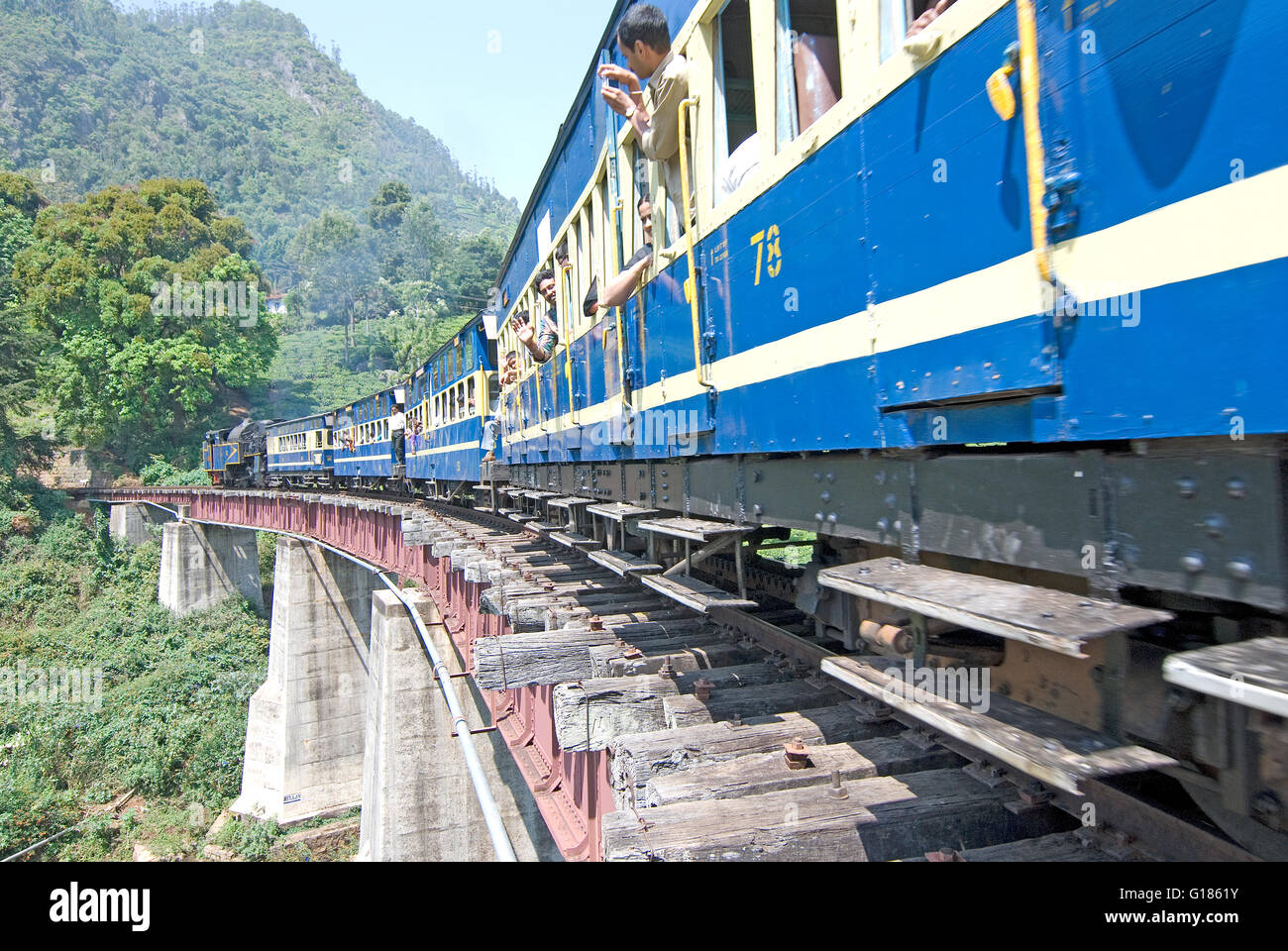 Nilgiri Mountain Railway, un UNESCO World Heritage Railway, Nilgiris, Tamil Nadu Banque D'Images