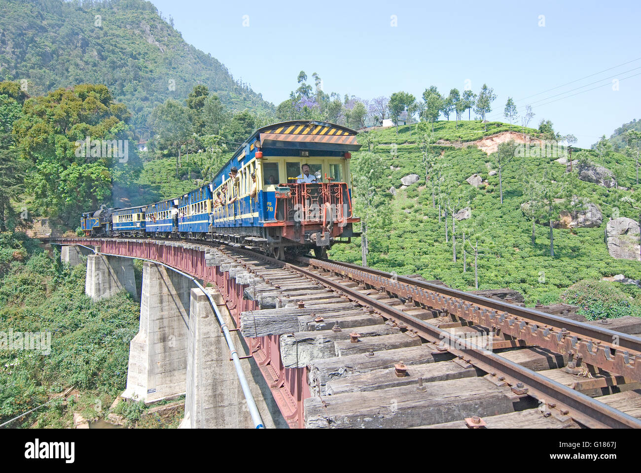 Nilgiri Mountain Railway, un UNESCO World Heritage Railway, Nilgiris, Tamil Nadu Banque D'Images