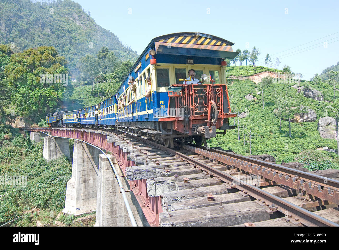 Nilgiri Mountain Railway, un UNESCO World Heritage Railway, Nilgiris, Tamil Nadu Banque D'Images