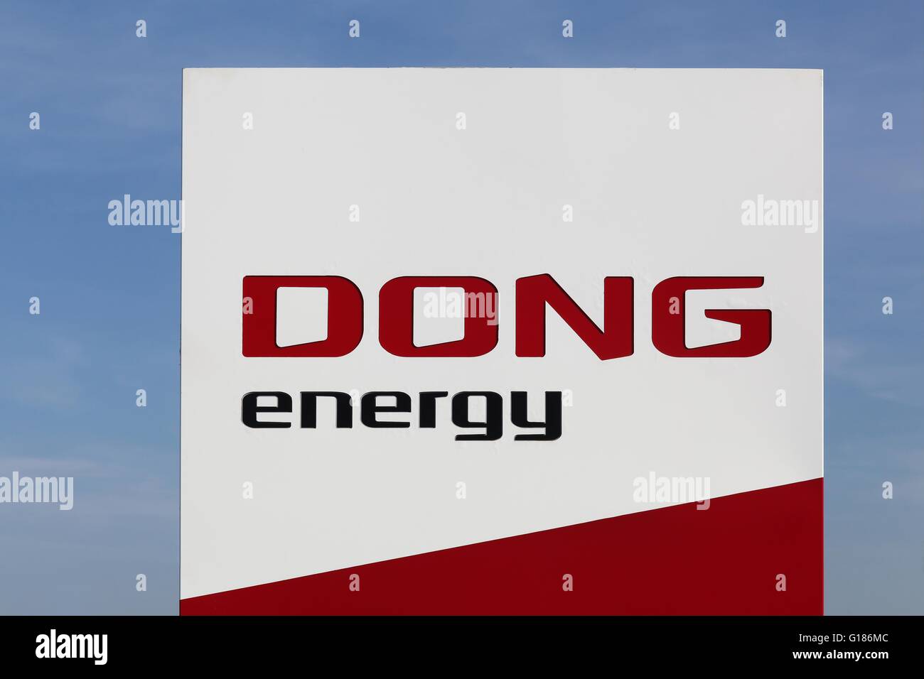Dong Energy logo sur un panneau Banque D'Images