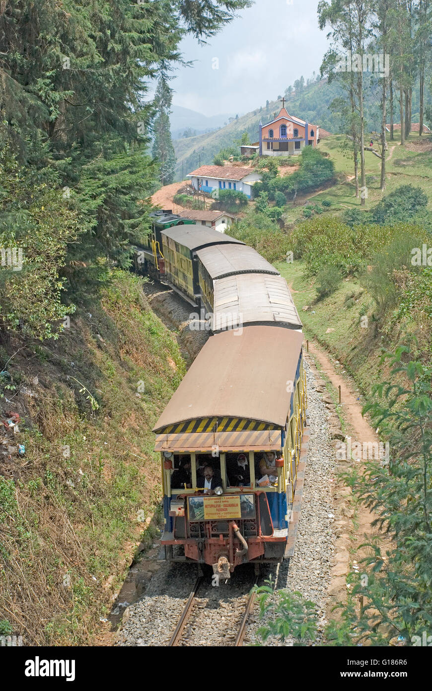 Nilgiri Mountain Railway, un UNESCO World Heritage Railway, Nilgiris, Tamil Nadu Banque D'Images