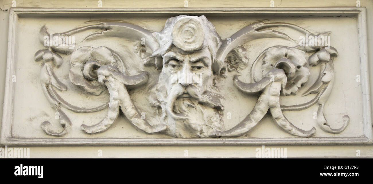 Élément d'architecture à wall art nouveau Banque D'Images