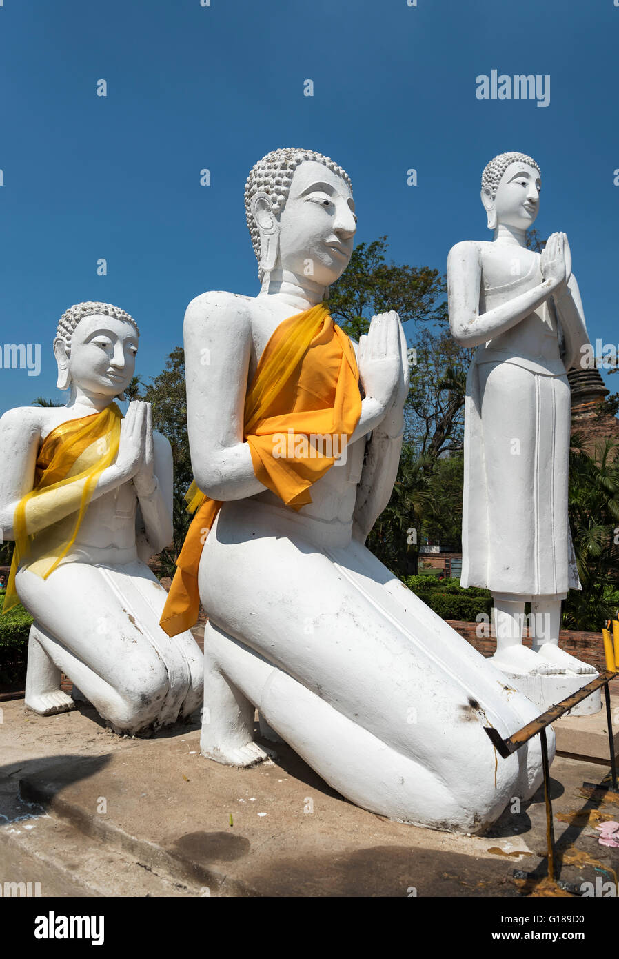 Wat Yai Chai Mongkhon, temple bouddhiste d'Ayutthaya, Thaïlande Banque D'Images