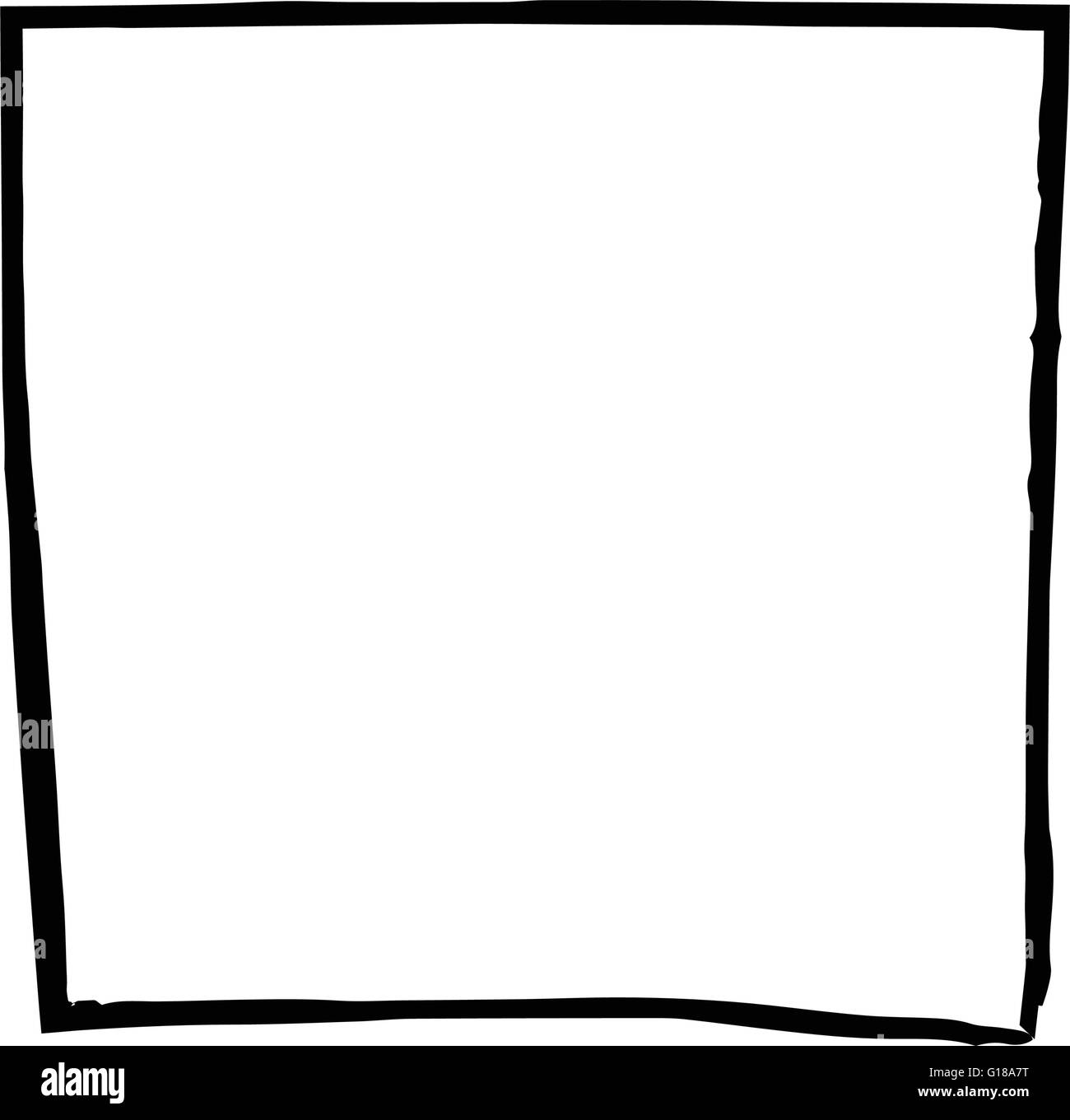 Vector grunge brush cadre carré d'encre aquarelle peinture Illustration de Vecteur