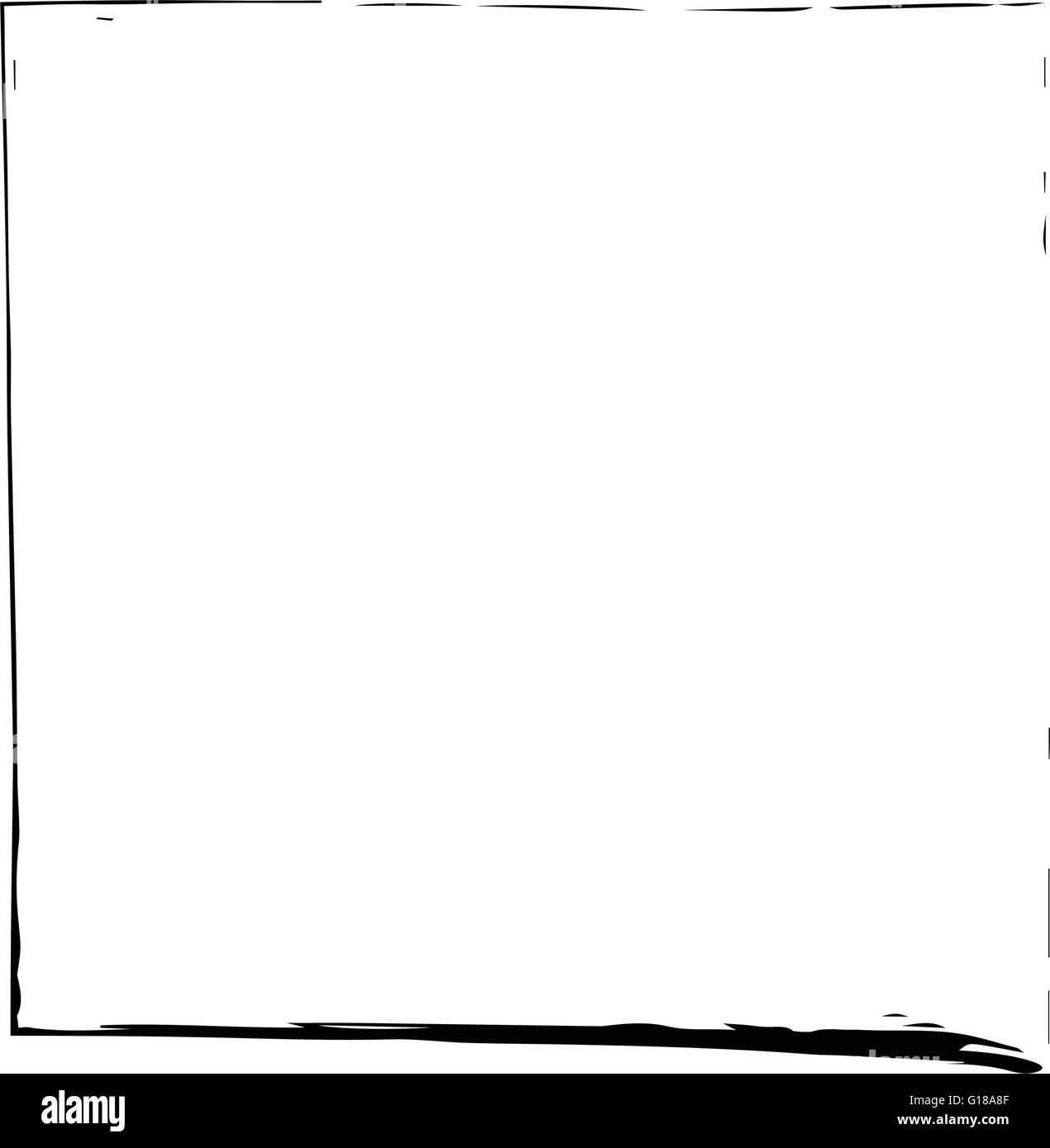 Vector grunge brush cadre carré d'encre aquarelle peinture Illustration de Vecteur