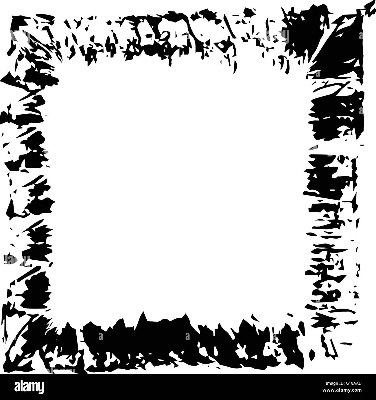 Vector grunge brush cadre carré d'encre aquarelle peinture Illustration de Vecteur