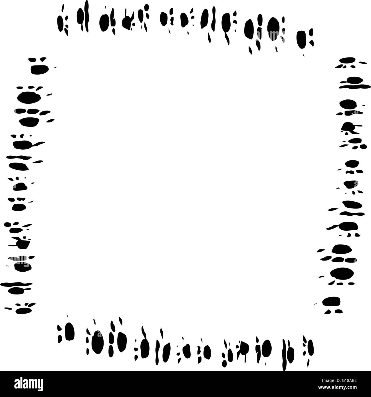 Vector grunge brush cadre carré d'encre aquarelle peinture Illustration de Vecteur