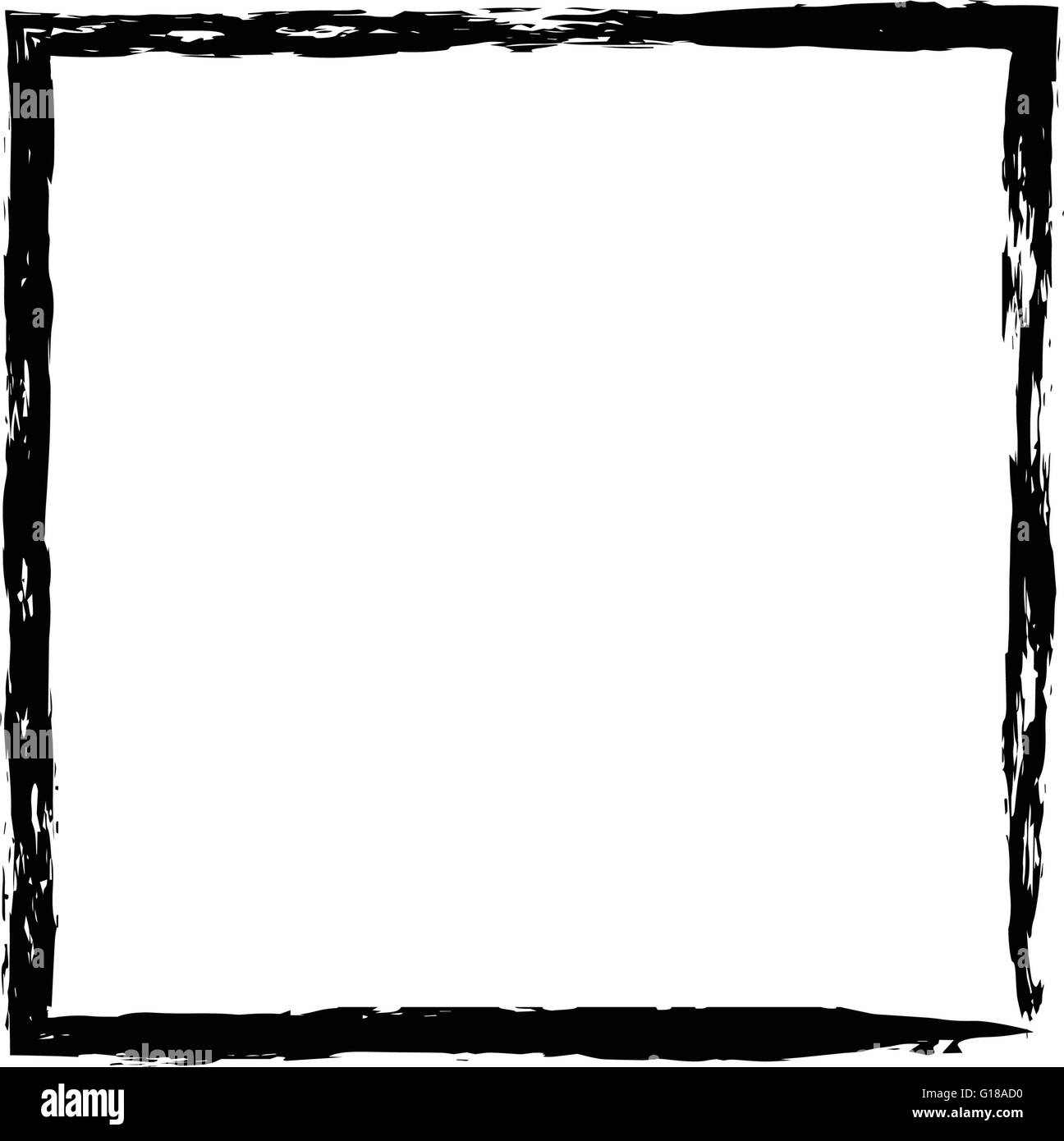 Vector grunge brush cadre carré d'encre aquarelle peinture Illustration de Vecteur