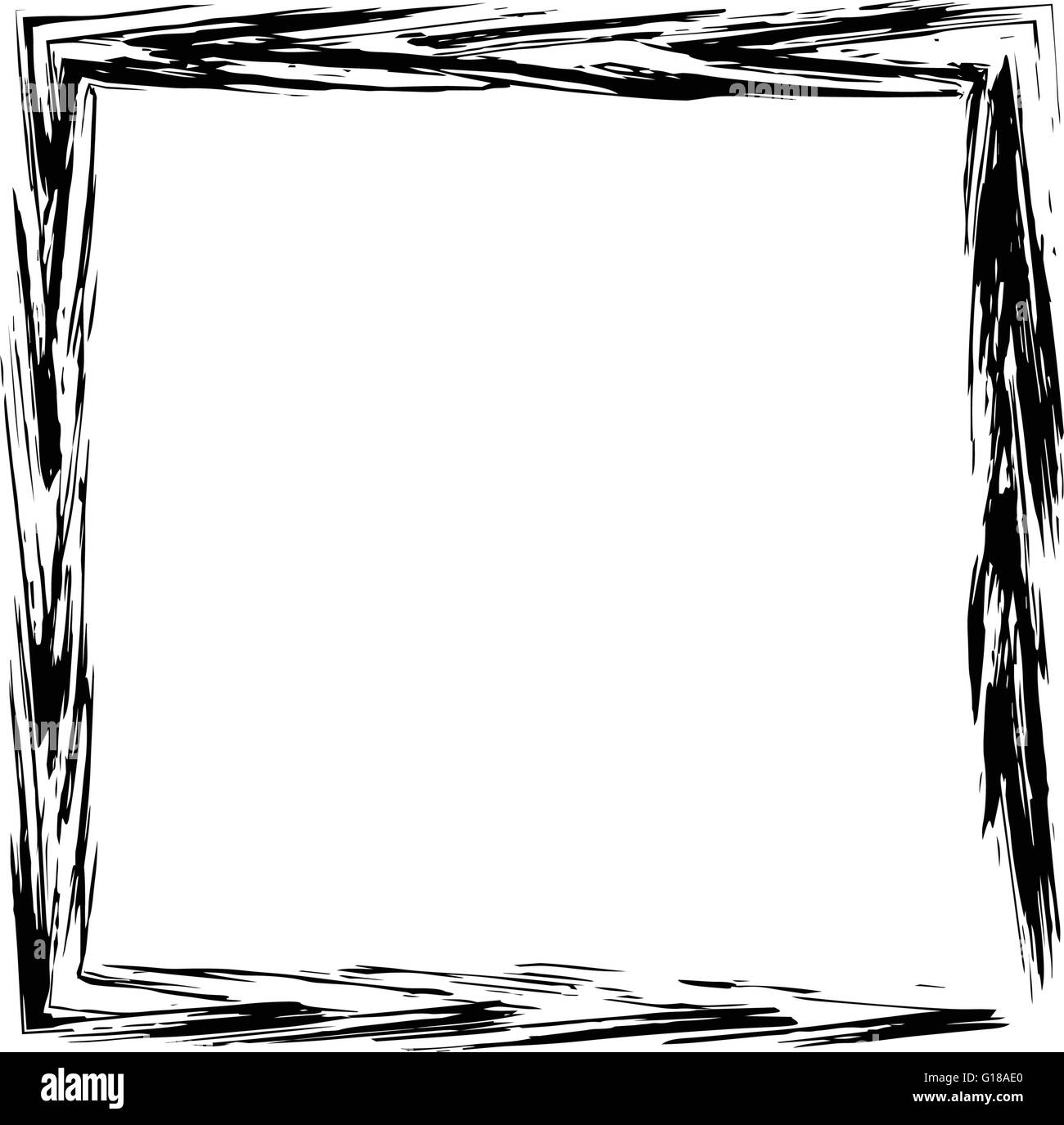 Vector grunge brush cadre carré d'encre aquarelle peinture Illustration de Vecteur