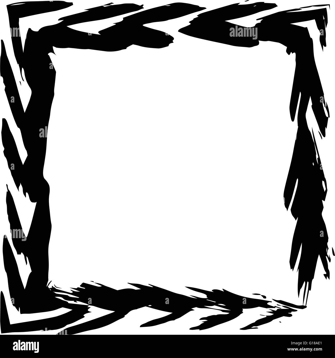 Vector grunge brush cadre carré d'encre aquarelle peinture Illustration de Vecteur