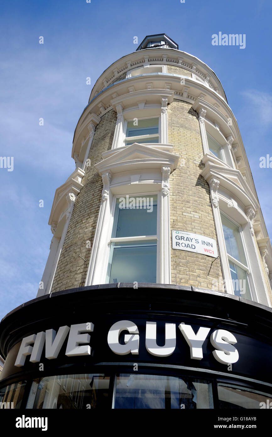 Cinq gars Burger Restaurant à Londres Banque D'Images