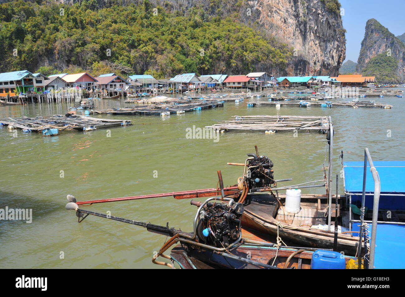 Koh Panyi (Floating village musulman) Thaïlande Banque D'Images