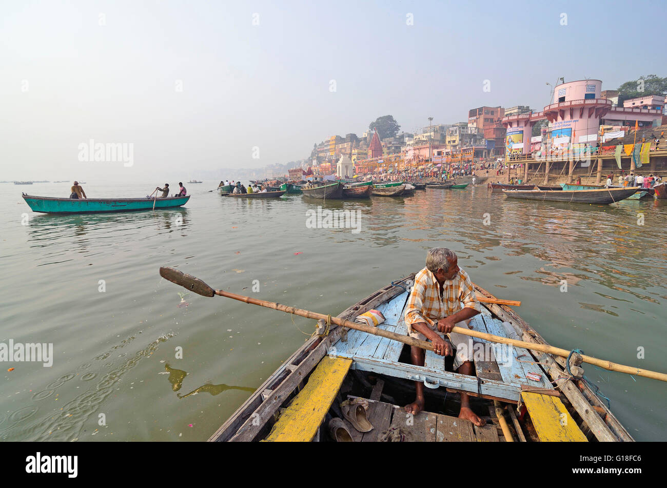 Varanasi, Uttar Pradesh, Inde Banque D'Images