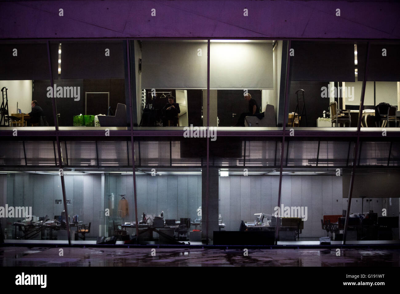 Porto, Portugal. Le 11 mai, 2016. Michael Nyman avant le concert à la maison de la musique à Porto, Portugal. crédit : Diogo baptista/Alamy live news Banque D'Images