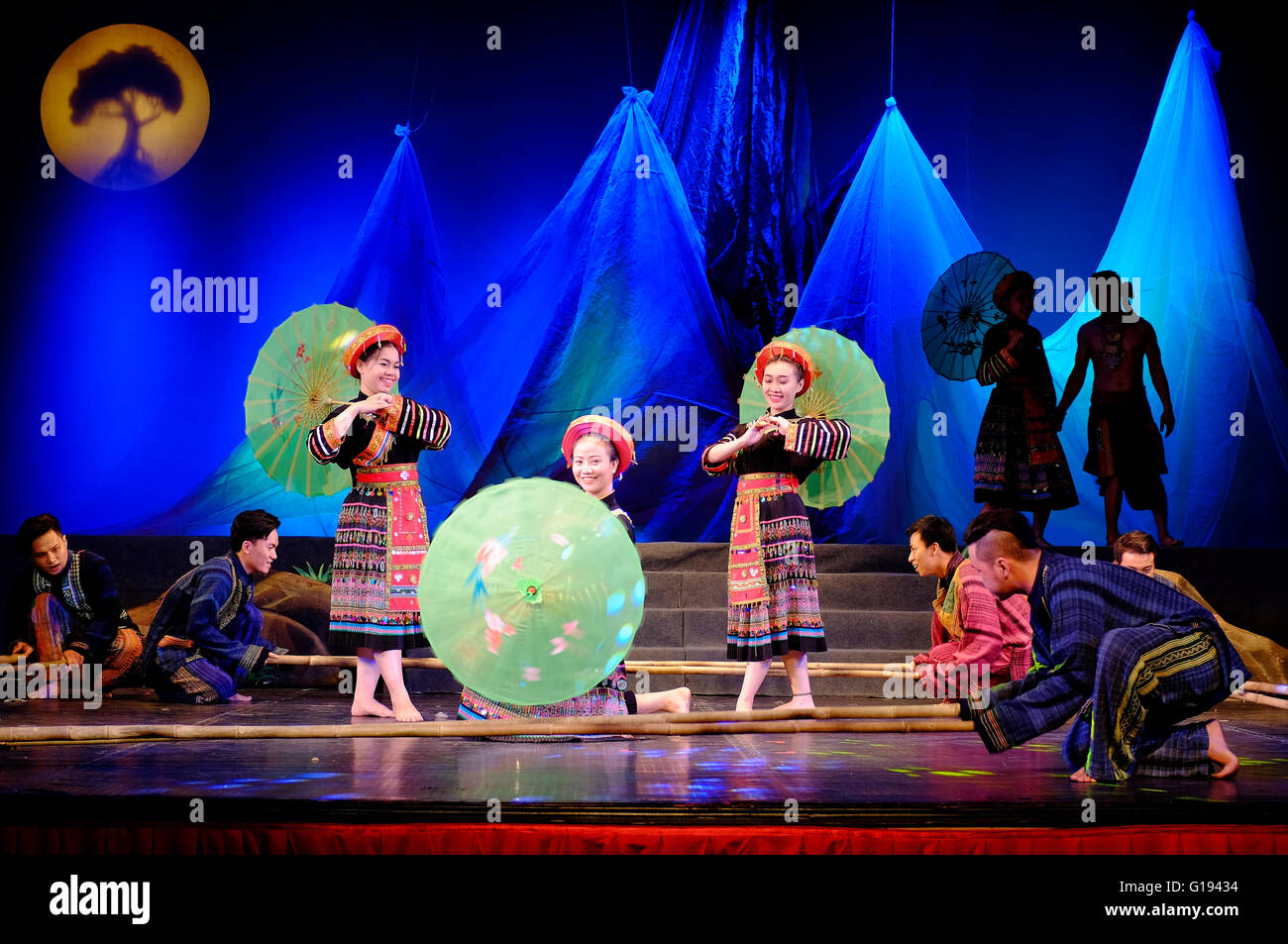 L'âme du Vietnam, un spectacle culturel à Ho Chi Minh Ville, Vietnam Banque D'Images