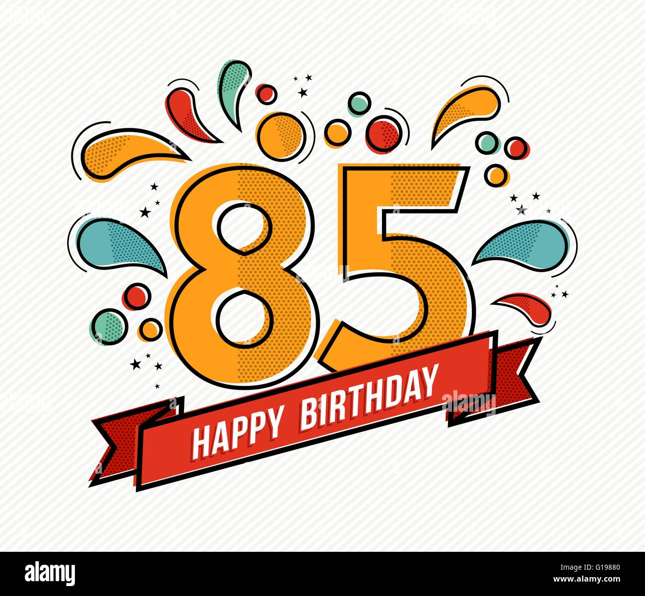 Joyeux Anniversaire Numero 85 Carte De Souhaits Pour Quatre Vingt Cinq Ans Dans L Art Moderne Ligne Plate Avec Des Formes Geometriques Colorees Image Vectorielle Stock Alamy Joyeux Anniversaire Numero 85 Carte De Souhaits Pour Quatre Vingt Cinq Ans Dans L Art Moderne Ligne Plate Avec Des Formes Geometriques Colorees Image Vectorielle Stock Alamy