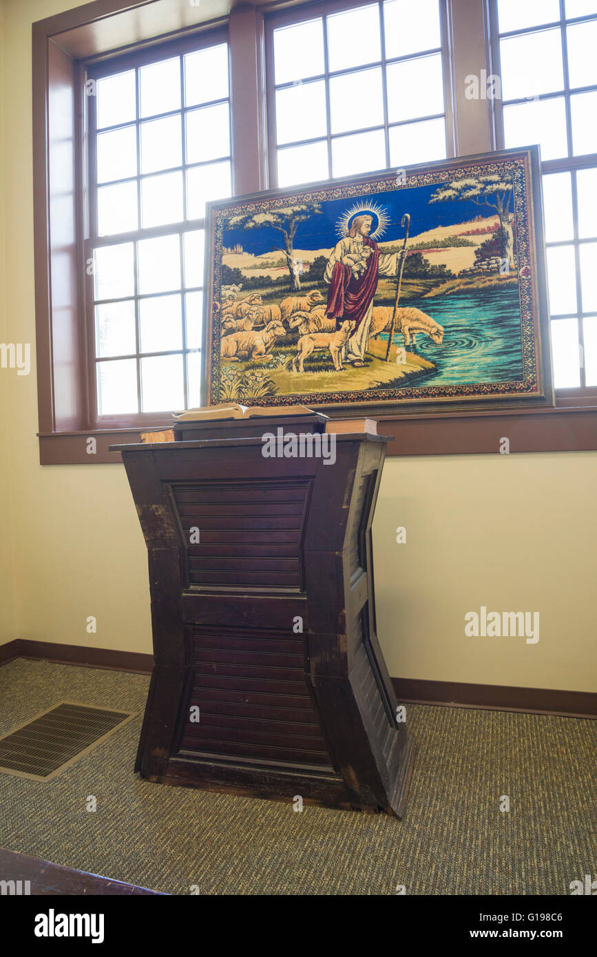 Vieux temps dans l'église, au Musée Historique de ressorts haute printemps élevé, en Floride. Banque D'Images