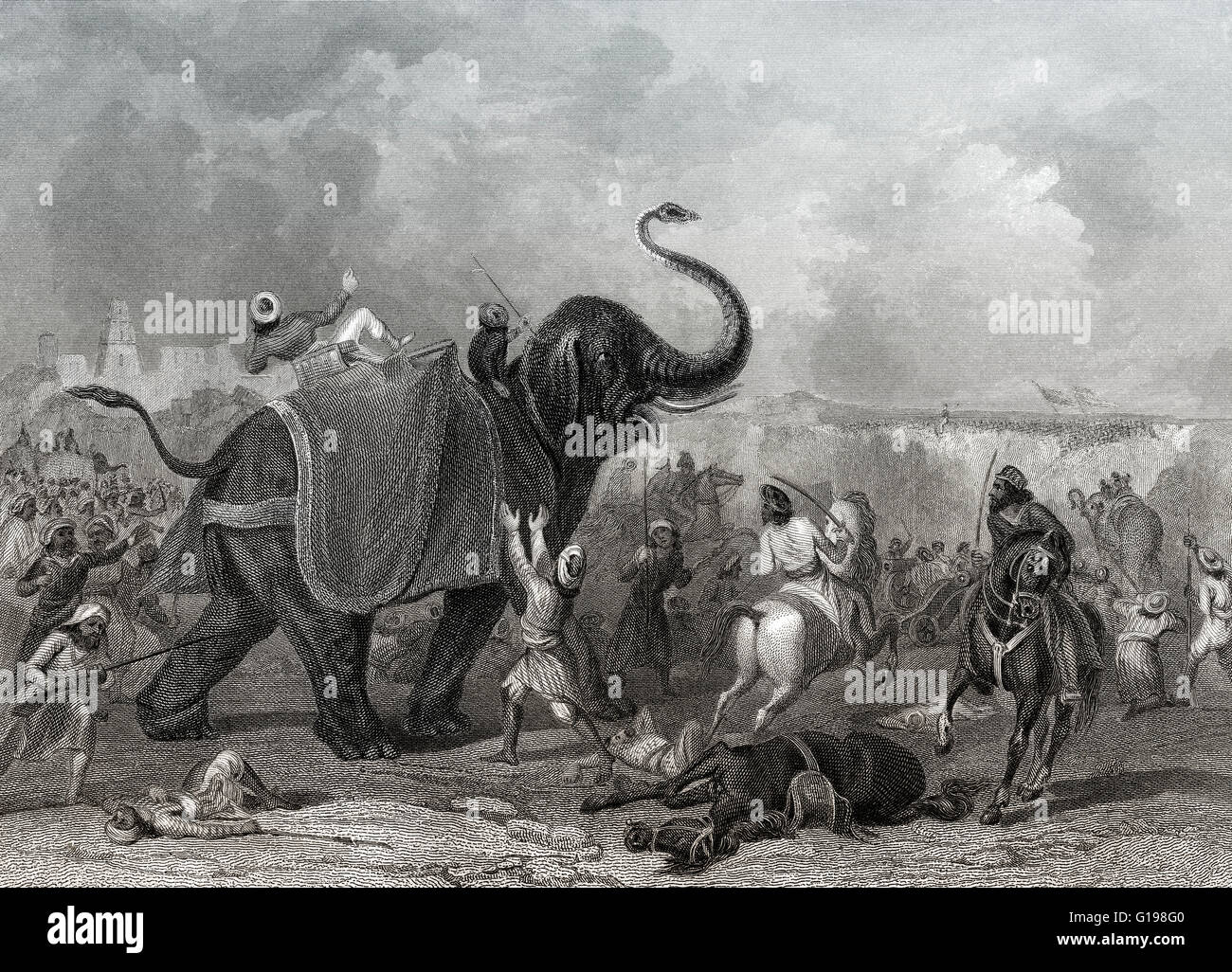 Le siège de Multan, Inde, 2e guerre Anglo-Sikh, 1849 Banque D'Images