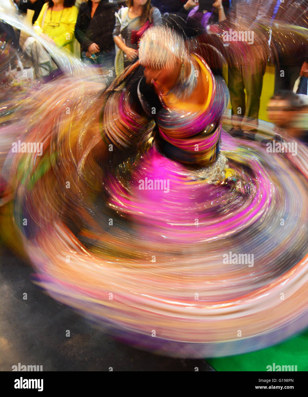 À l'est la danse indienne, blurred motion, Banque D'Images