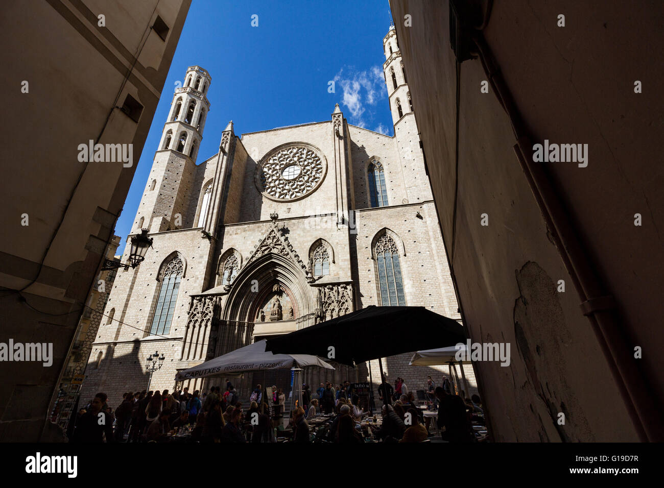 Santa Maria del Mar. gothique. Barcelone. Banque D'Images