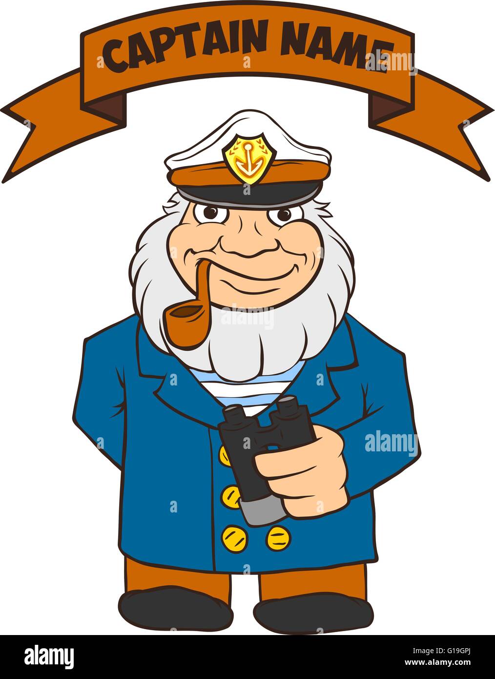 Le capitaine mer Template Illustration de Vecteur