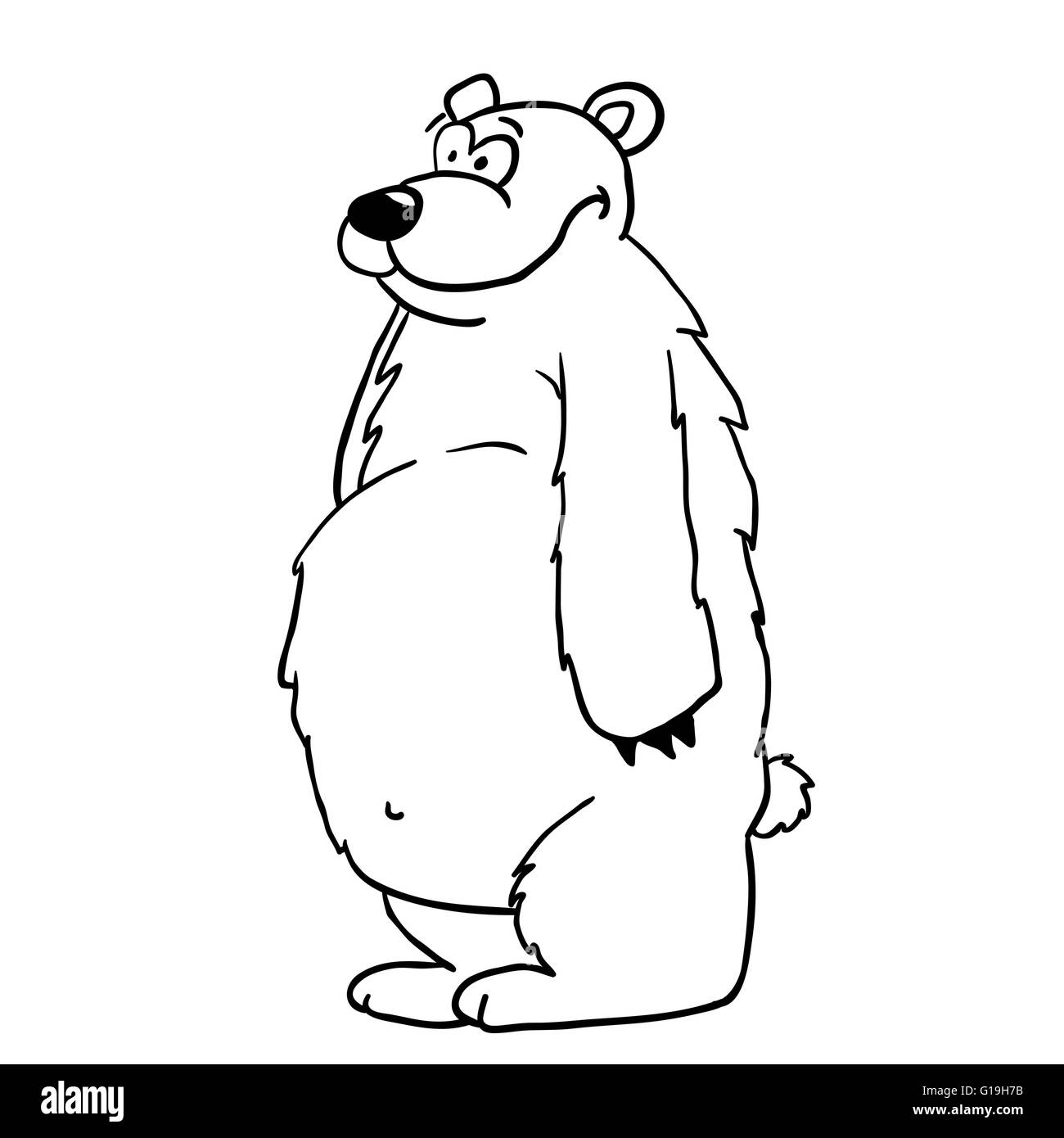 Caricature de l'ours noir et blanc Illustration de Vecteur Caricature de l'ours noir et blanc Illustration de Vecteur