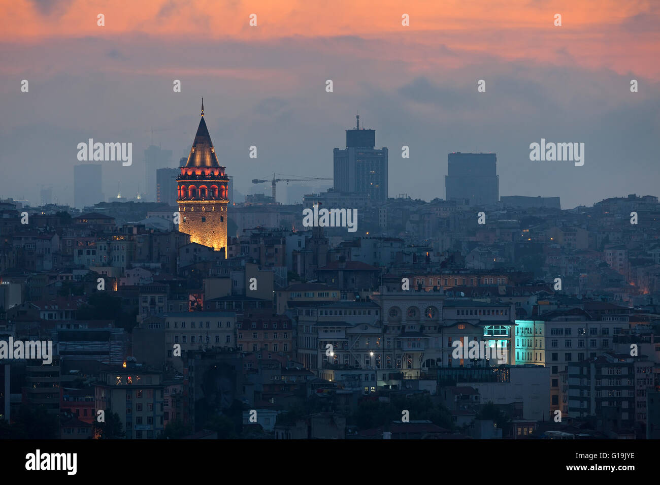 La tour de Galata Istanbul Banque D'Images
