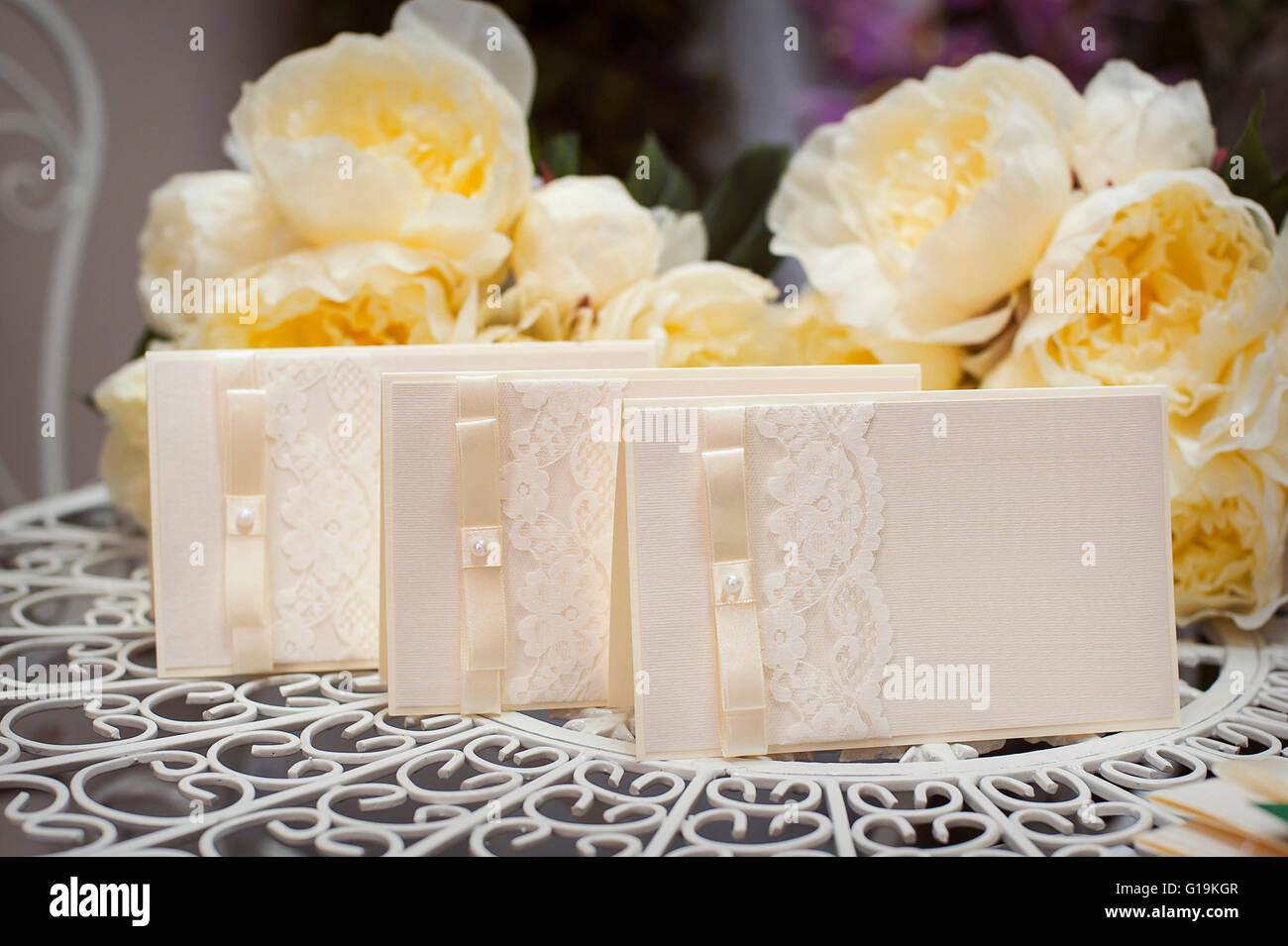 Carte élégante de style vintage avec place pour votre texte Banque D'Images