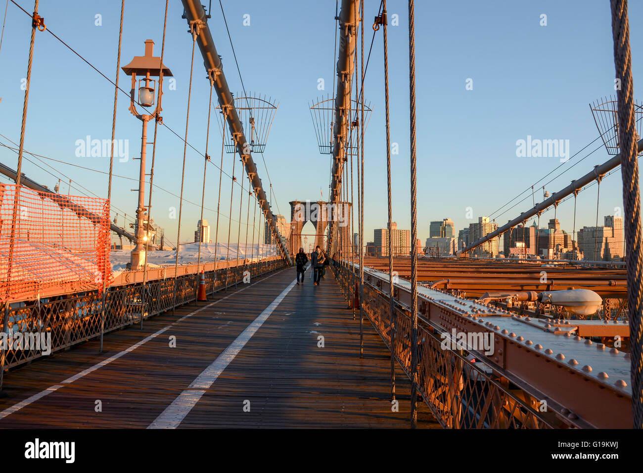 Pont de Brooklyn, Manhattan, New York City, New York, USA Banque D'Images