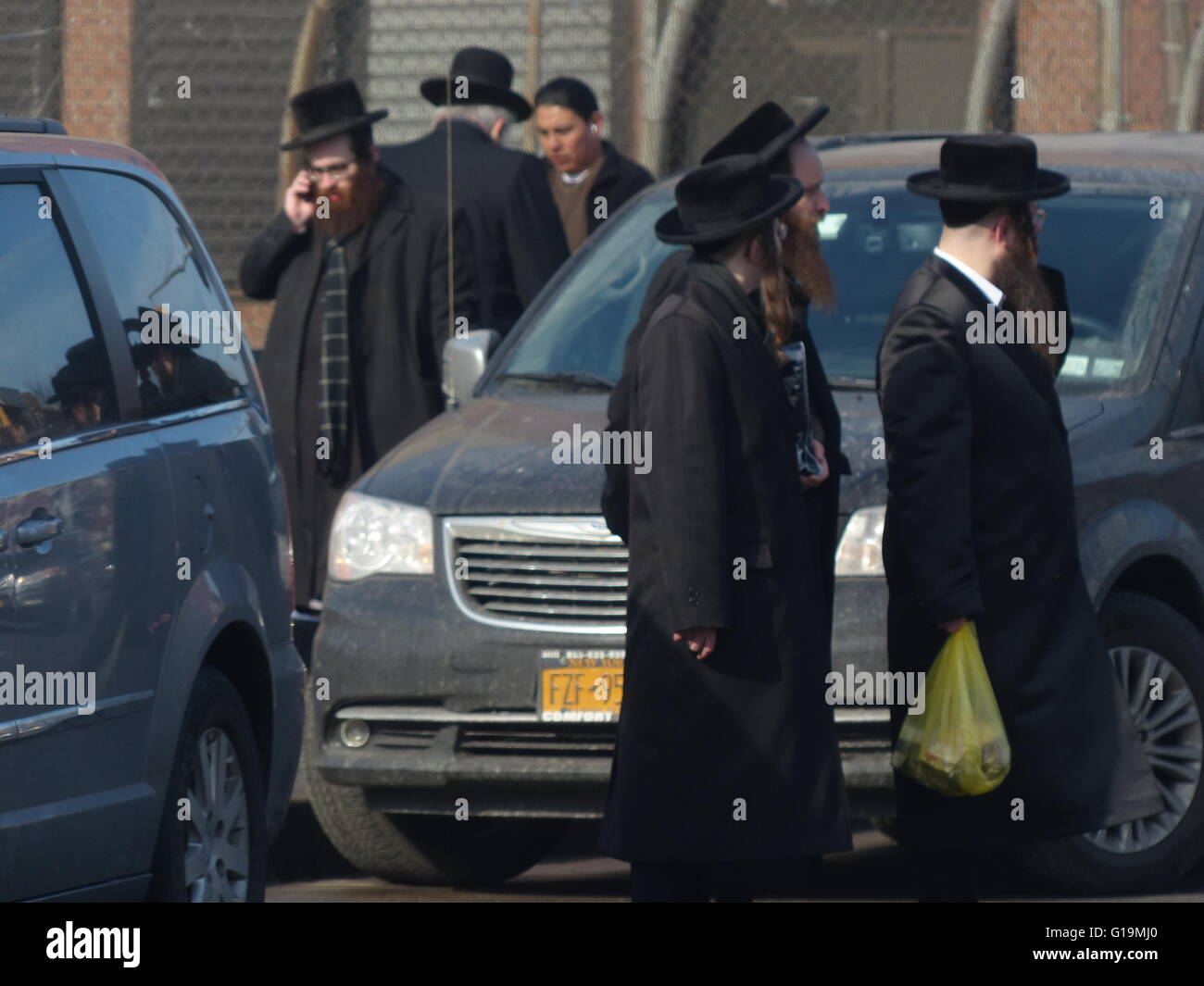 Les Juifs orthodoxes à Williamsburg, Brooklyn Banque D'Images