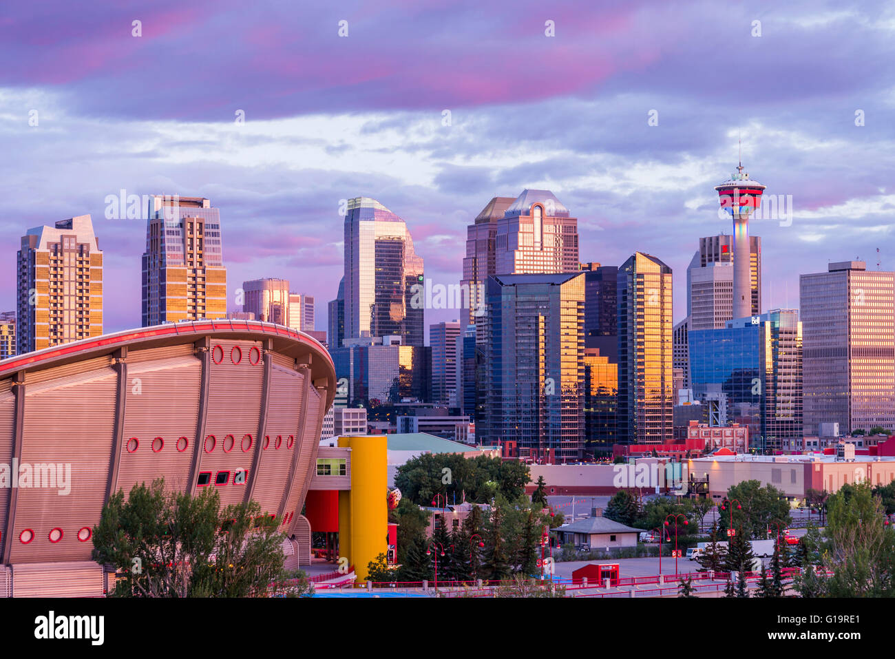 Skyline, Calgary, Alberta, Canada Banque D'Images