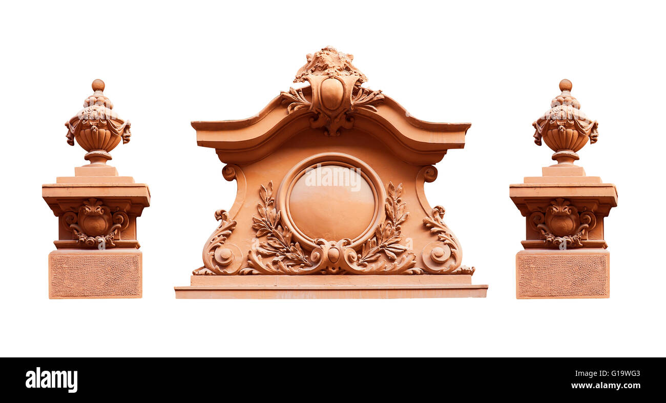 Sculpture sur un fond blanc Banque D'Images