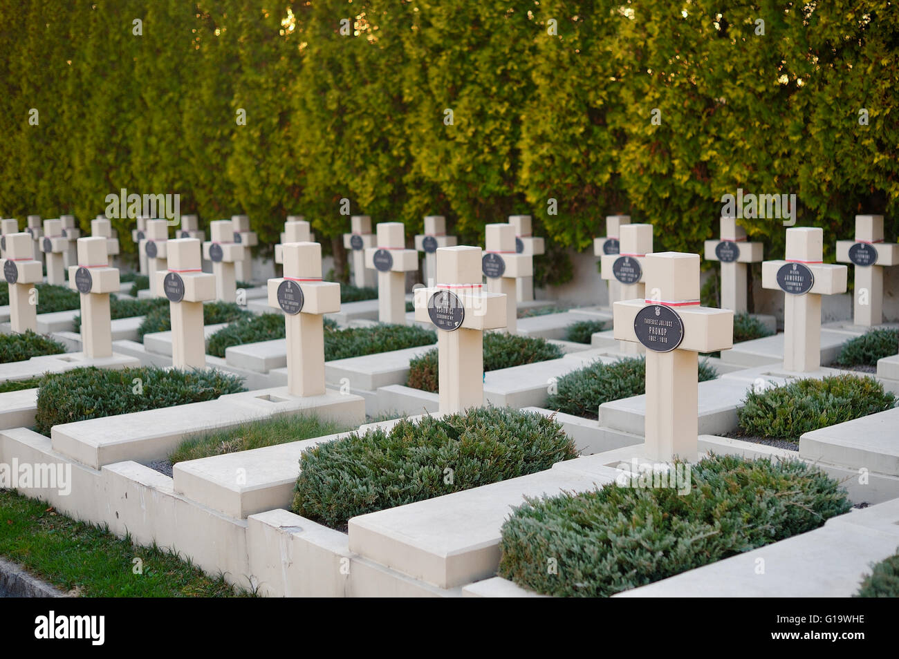 Tombe de militaire polonais à Lviv, sur Lychakiv Cemetery Banque D'Images