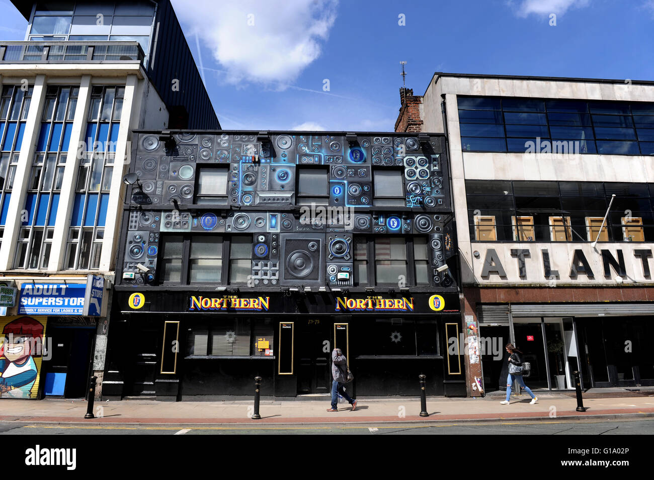 Quartier Nord, Oldham Street, Manchester, mardi 10 mai, 2016. Banque D'Images