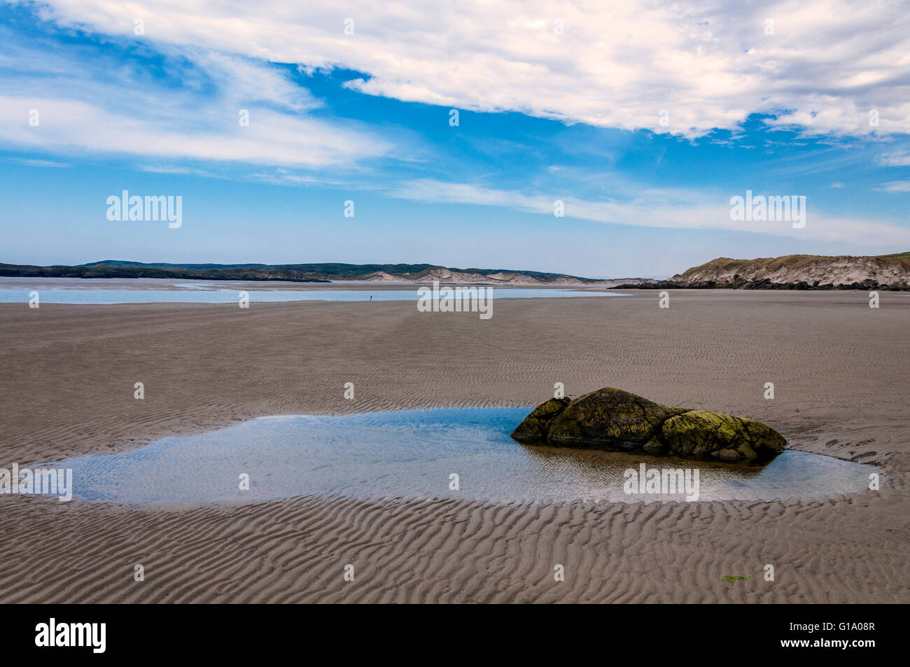 Plage vide déserté sur Loughros Point, Ardara, comté de Donegal, Irlande Banque D'Images