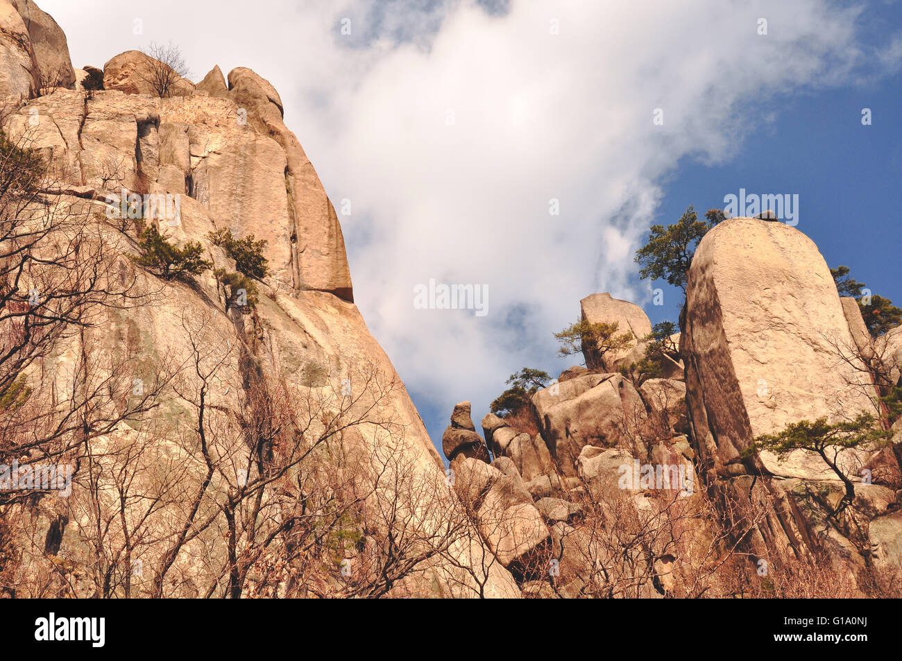 Mont Bukhansan près de Séoul en Corée du Sud Banque D'Images