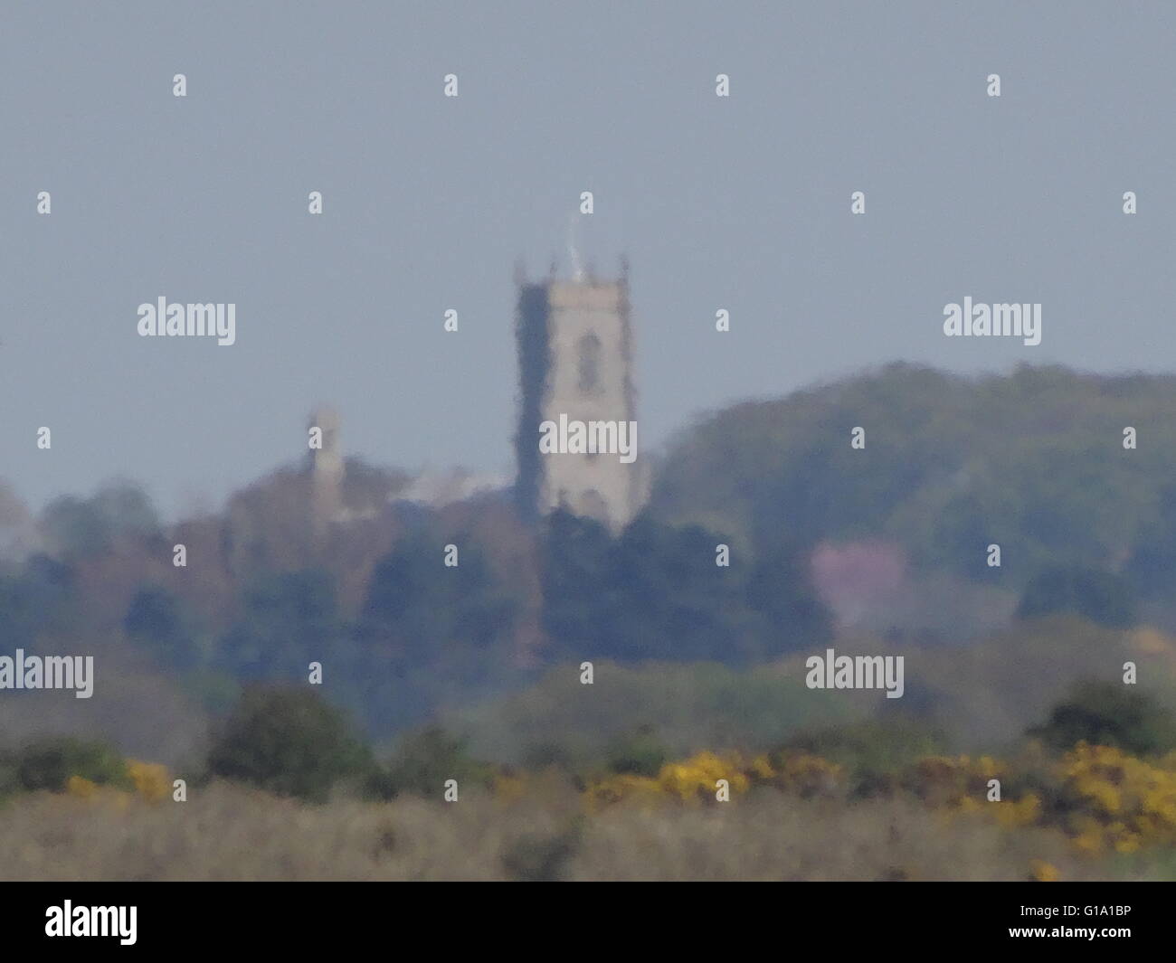 Blakeney Church North Norfolk Brume de chaleur Banque D'Images