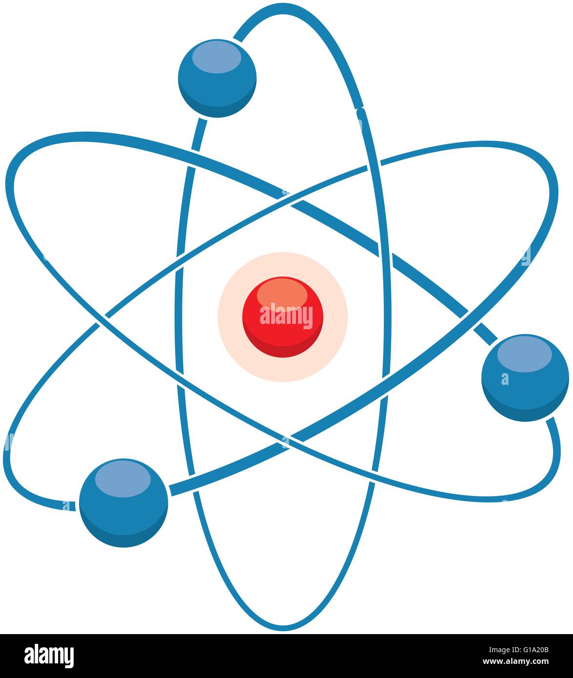 Résumé de l'icône vecteur télévision atome ou molécule modèle Illustration de Vecteur