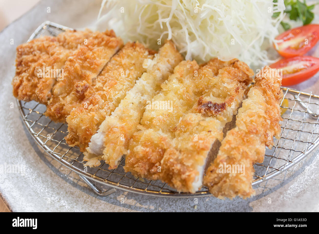 Escalope de porc panée, nourriture japonaise tonkatsu style Banque D'Images