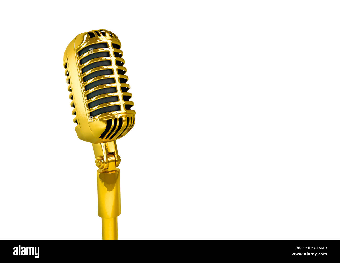 Or rétro / microphone 3D render of old fashioned microphone classique Photo  Stock - Alamy