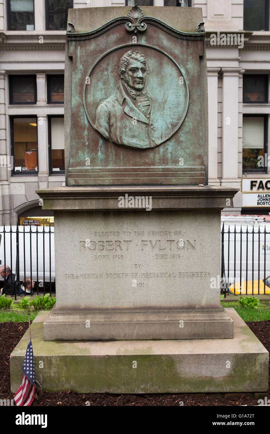 Robert Fulton au Trinity Memorial Church à New York City, USA. Banque D'Images