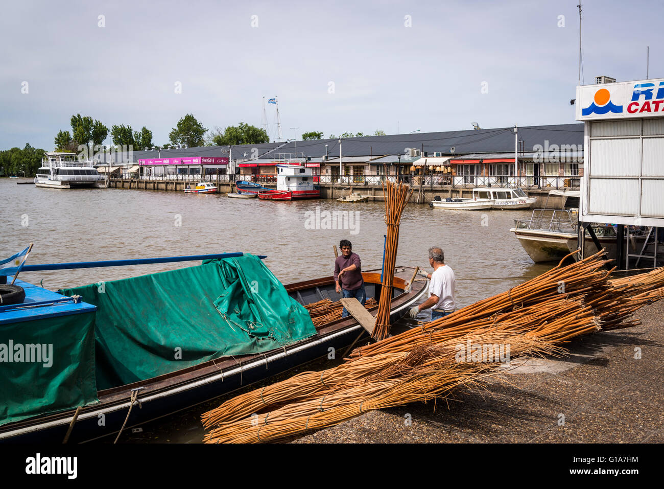 Quai et Port, Puerto de Frutos, port de fruits, Tigre, Province de Buenos Aires, Argentine Banque D'Images