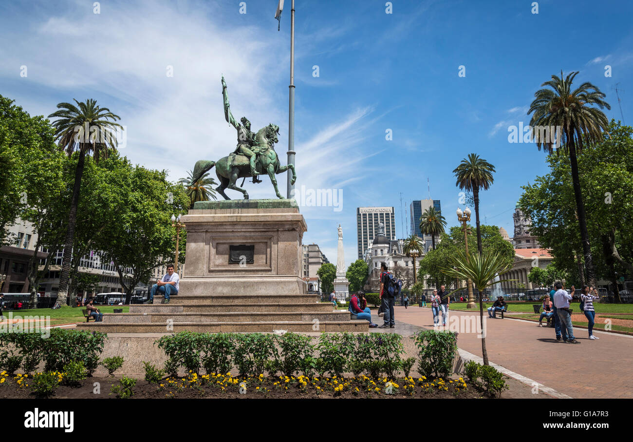 Plaza de Mayo, la Place de Mai, Buenos Aires, Argentine Banque D'Images