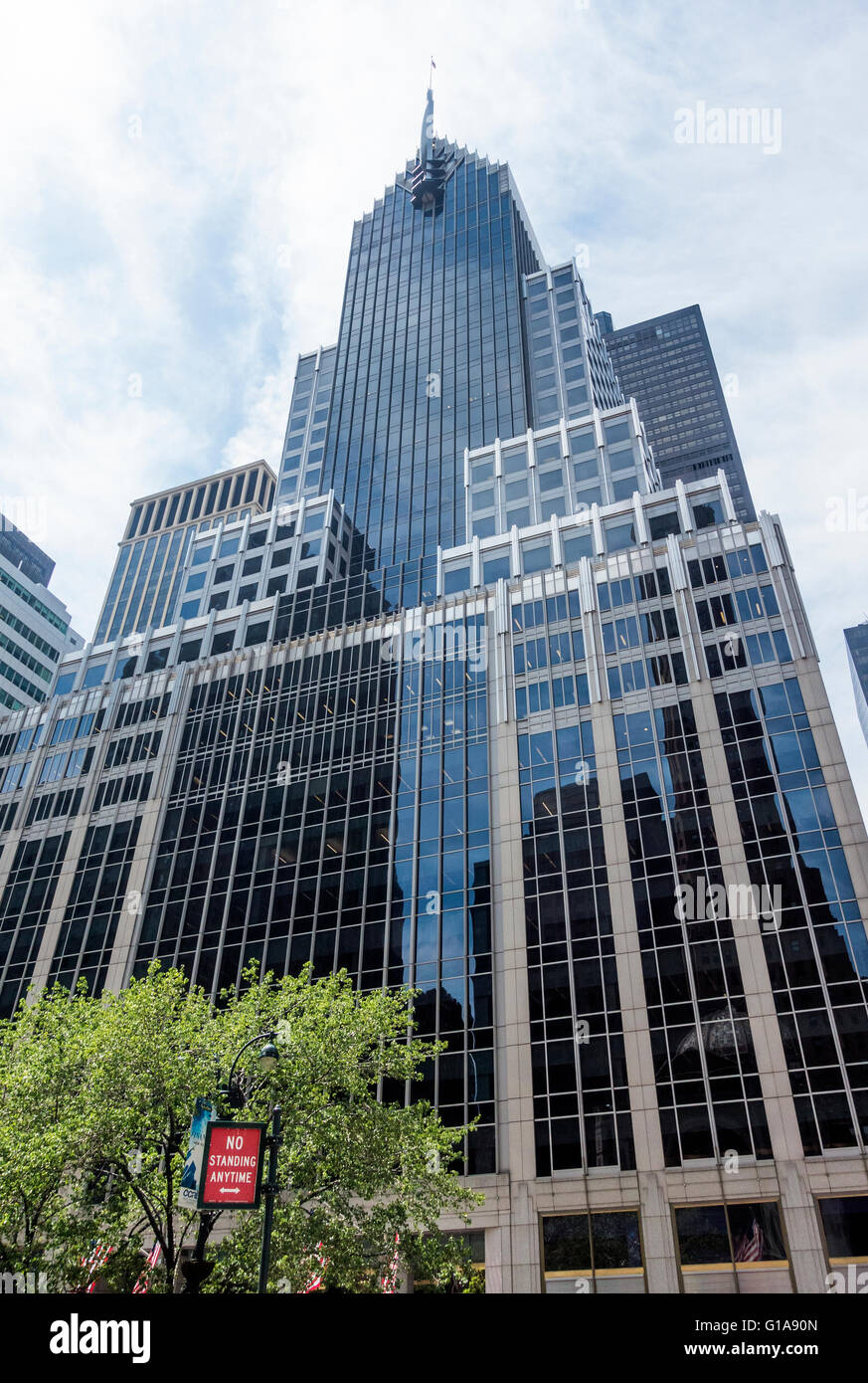Gratte-ciel sur Park Avenue à New York City Banque D'Images