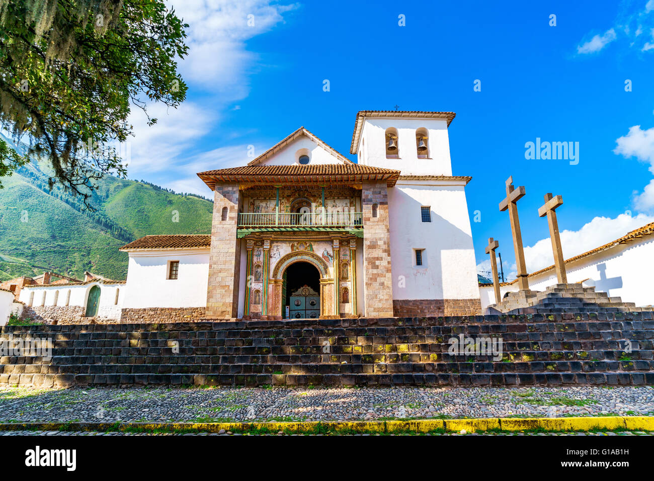 Chapelle Sixtine d'Amérique à Andahuaylillas dans Cusco, Peru Banque D'Images