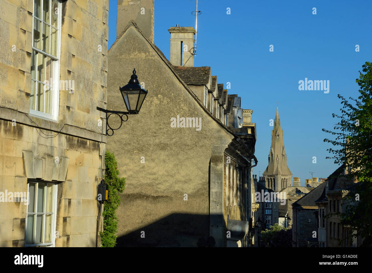 St Marys Church à partir de la Grange Hill. Stamford. Le Lincolnshire. L'Angleterre. UK Banque D'Images