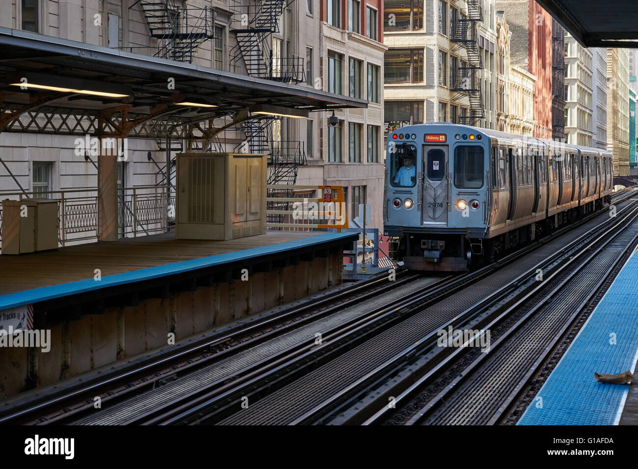 Un train de redline à Chicago Banque D'Images