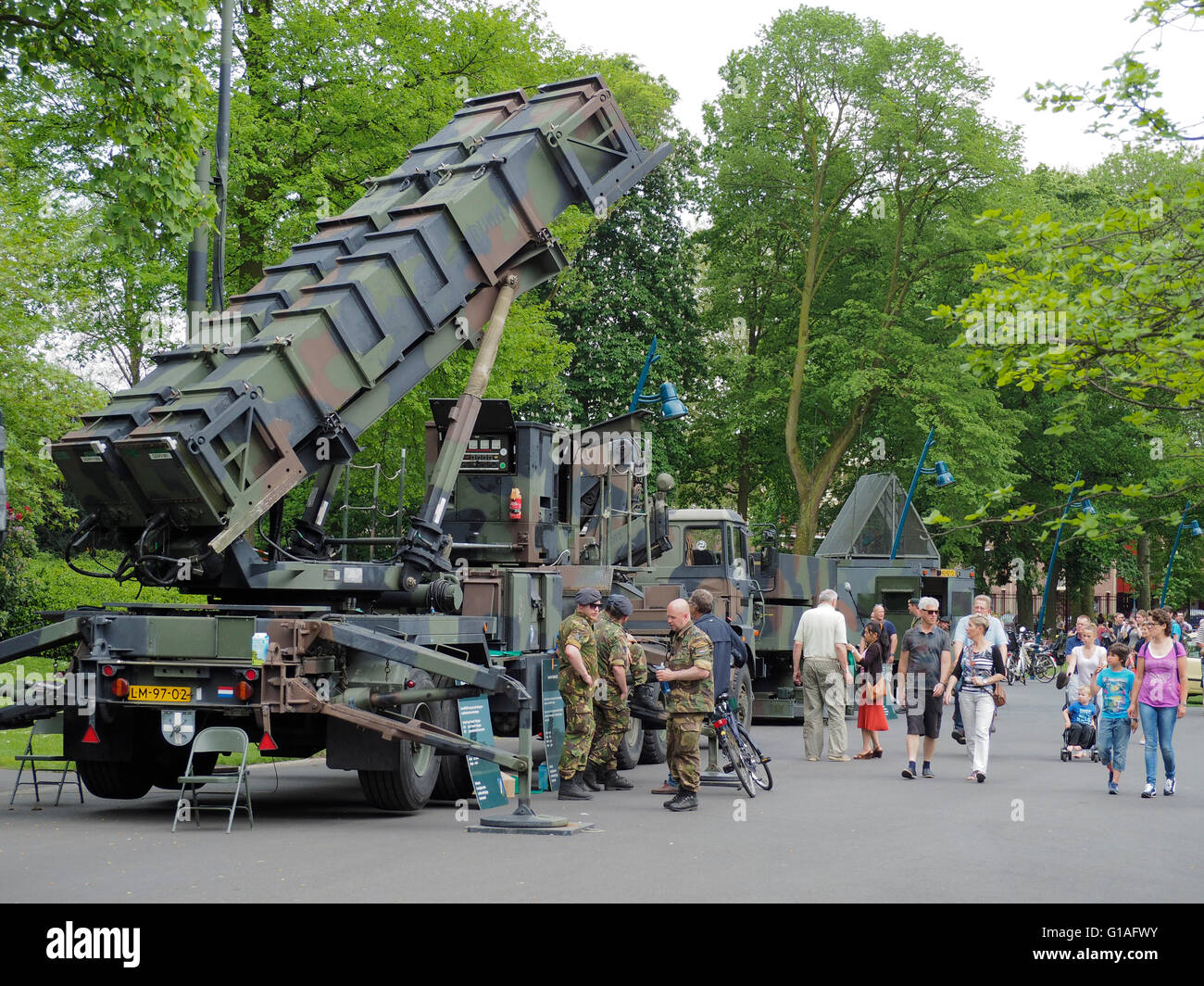 Fusée anti-aériens Patriot de défense antimissile, Breda, Pays-Bas Banque D'Images